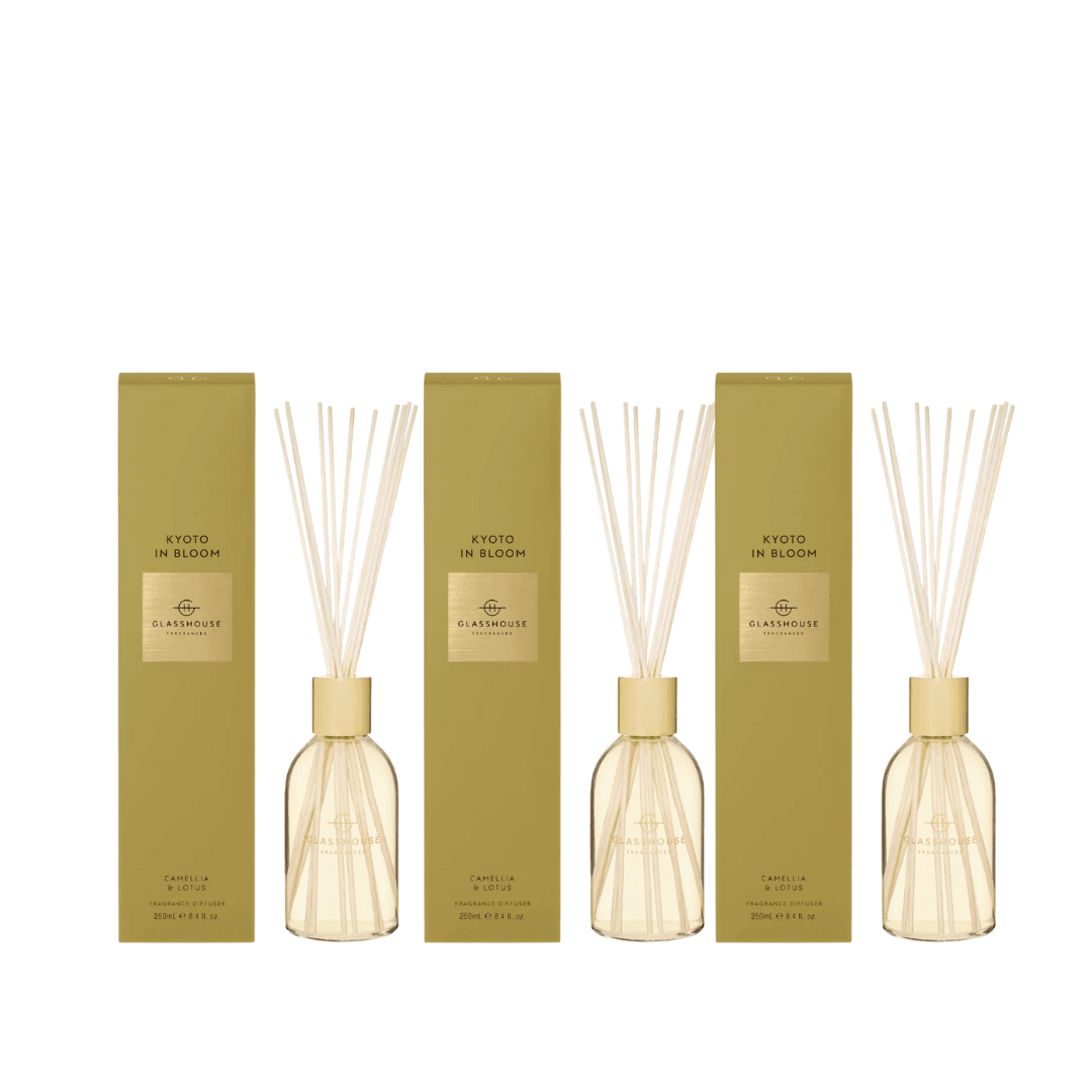 Glasshouse Fragrances Kyoto in Bloom Diffuser Bundle x (worth - Main Image