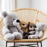 Stuffed Toy - Gund - Gund Fuzzy Teddy Bear: Gray - The Gift Company