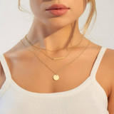 Elodie Layered Pendant Necklace – Gold