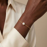 Pearl Chain Bracelet – Gold