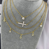 Yara Crystal Pendant Necklace – Gold