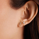 Saskia Cross Earrings – Gold