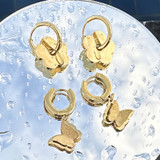 Lorelei Butterfly Hoop Earrings – Gold