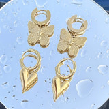 Cora Butterfly Hoop Earrings – Gold