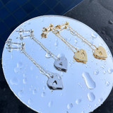 Annika Heart Statement Earrings – Silver