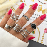 Juliette Enamel Ring – Silver