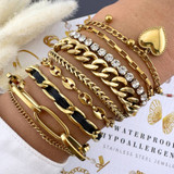 Nora Wide Chain Bracelet – Gold