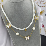 Lucette Pearl Necklace – Gold
