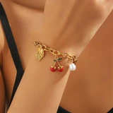 Aveline Cherry Bracelet – Gold