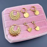 Sienna Heart Earrings – Gold