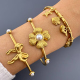 Mira Bow Bracelet – Pearl