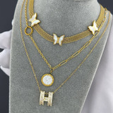 Eden Initial H Necklace – Gold