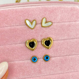 Zinnia Evil Eye Earrings – Gold