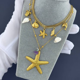 Dahlia Starfish Necklace – Gold