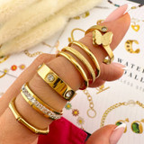 Veda Band Ring – Gold