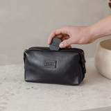 Saint Cobes The Short Haul Leather Travel Wash Bag lifestyle image 2