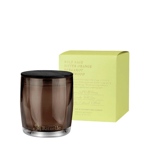 Urban Rituelle Wild Sage, Bitter Orange, Bergamot, Driftwood Candle 400g