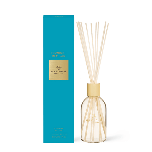 Diffuser - Glasshouse - Glasshouse Fragrances - Midnight In Milan Diffuser 250ml - The Gift Company Diffuser - Glasshouse - Glasshouse Fragrances - Midnight In Milan Diffuser 250ml - The Gift Company