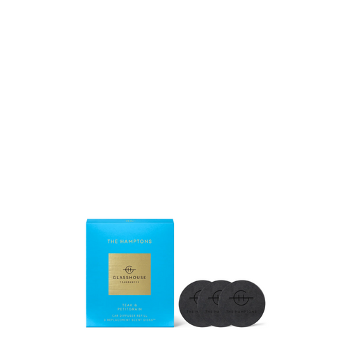 Car Diffuser - Glasshouse - Glasshouse Fragrances The Hamptons Teak & Petitgrain Car Diffuser Refills - The Gift Company Car Diffuser - Glasshouse - Glasshouse Fragrances The Hamptons Teak & Petitgrain Car Diffuser Refills - The Gift Company