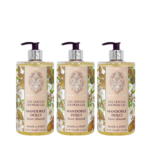 La Florentina Sweet Almond Shower Gel 750mL Set of 3pcs