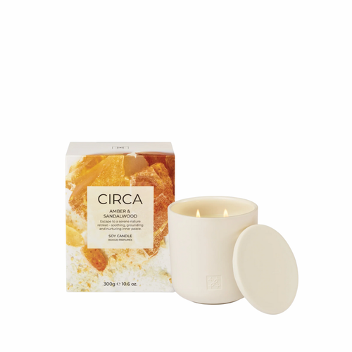 CIRCA Amber & Sandalwood Soy Candle 300g