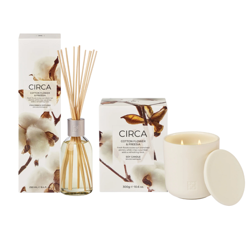 CIRCA Cotton Flower & Freesia  Candle & Diffuser Bundle