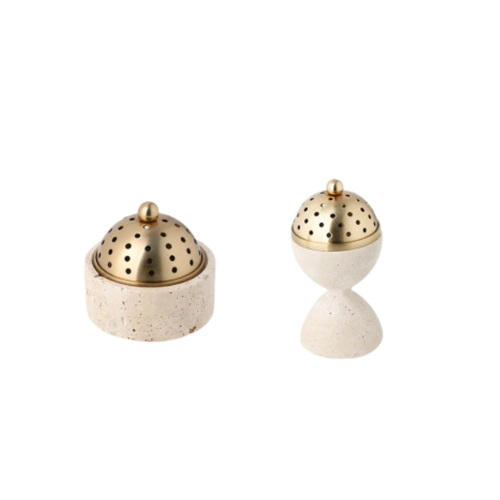 Travertine Mabkhara Burner Luxury Marble Bakhoor Incense Burner