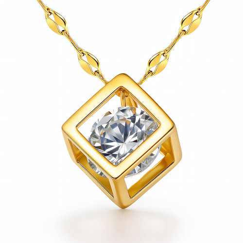 Stella Mini Crystal Necklace – Gold