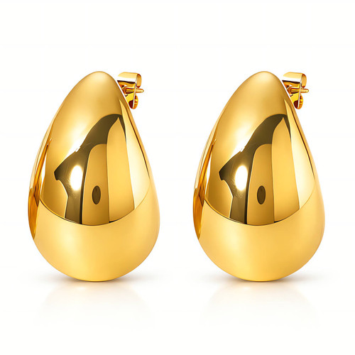 Celine Teardrop Stud Earrings – Gold