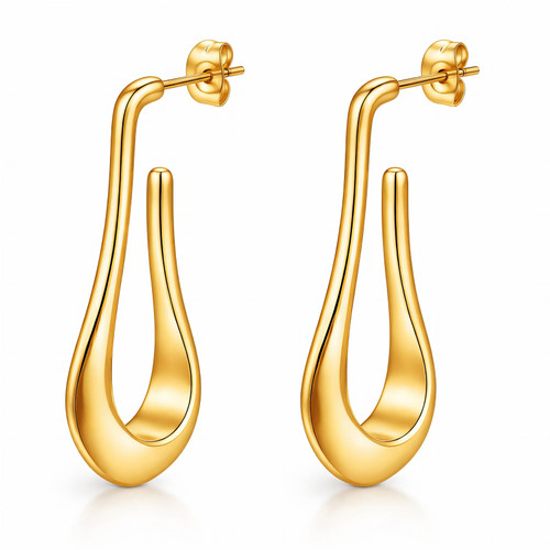 Vivienne Statement Stud Earrings – Gold