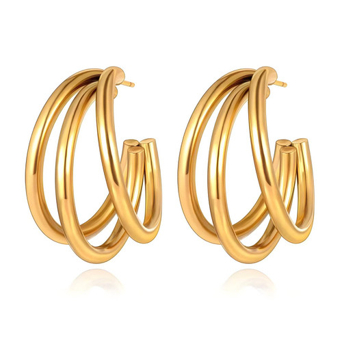 Alessia Statement Stud Earrings – Gold
