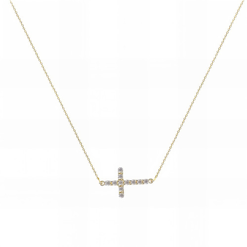 Zadie Cross Necklace – Gold
