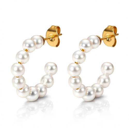 Adele Pearl Stud Earrings – Gold