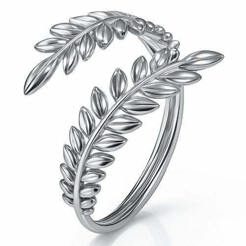 Mila Leaf Ring – Silver
