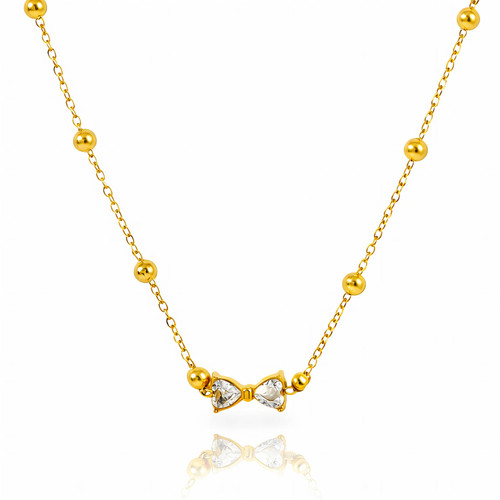 Vivienne Crystal Pendant Necklace – Silver