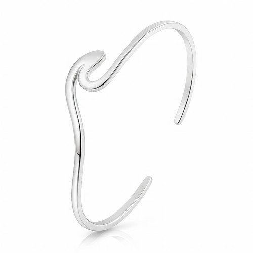 Evelina Bangle Bracelet – Silver