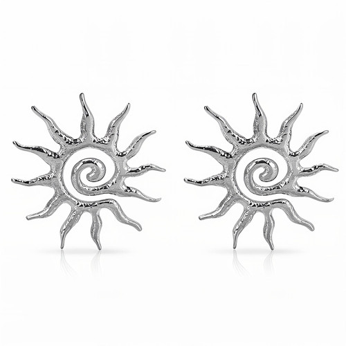Colette Celestial Statement Earrings – Silver