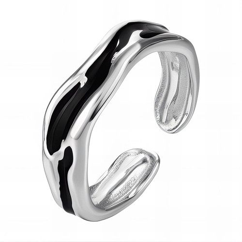 Juliette Enamel Ring – Silver