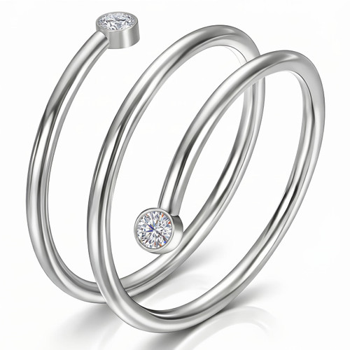 Piper Crystal Ring – Silver