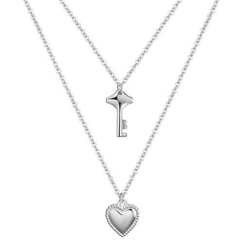 Zara Heart Pendant Necklace – Silver