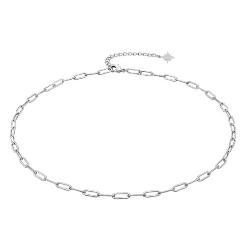 Ruby Chain Necklace – Silver