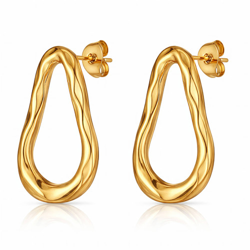 Kiara Statement Stud Earrings – Gold