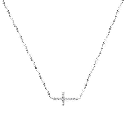 Aurelia Crystal Pendant Necklace – Silver