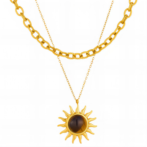 Junia Sun Necklace – Gold