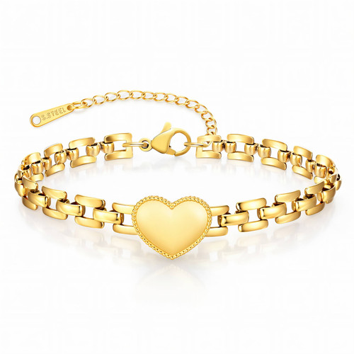 Nadia Heart Bracelet – Gold
