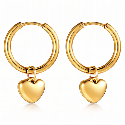 Camille Heart Earrings – Gold