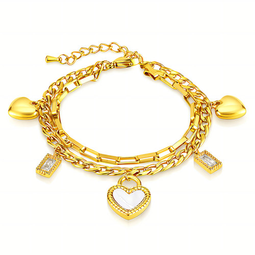 Cressida Heart Bracelet – Gold