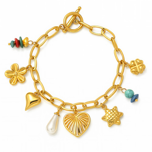 Solene Heart Bracelet – Gold