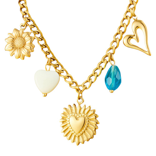 Rosalie Heart Necklace – Gold
