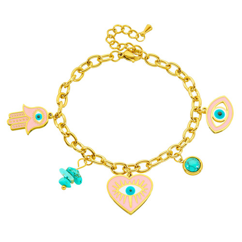 Cassia Evil Eye Bracelet – Gold
